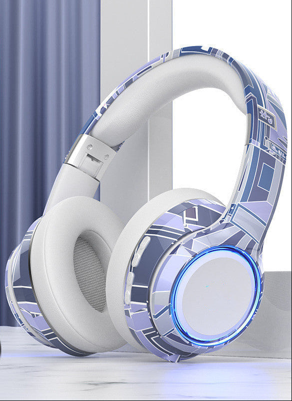 Bluetooth Headphones 5.2 Pluggable Illumination Wireless Headset